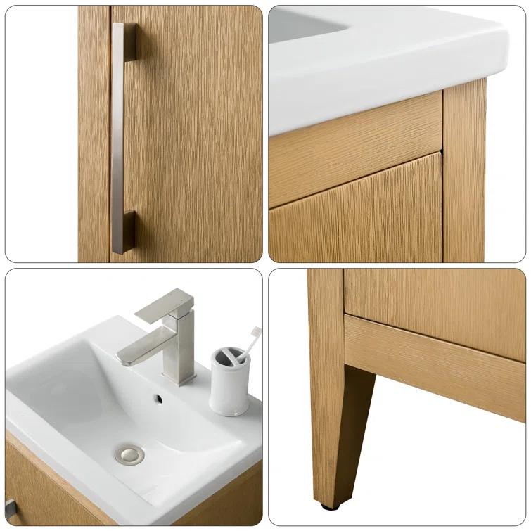 20'' Single Bathroom Vanity with Ceramic Top
