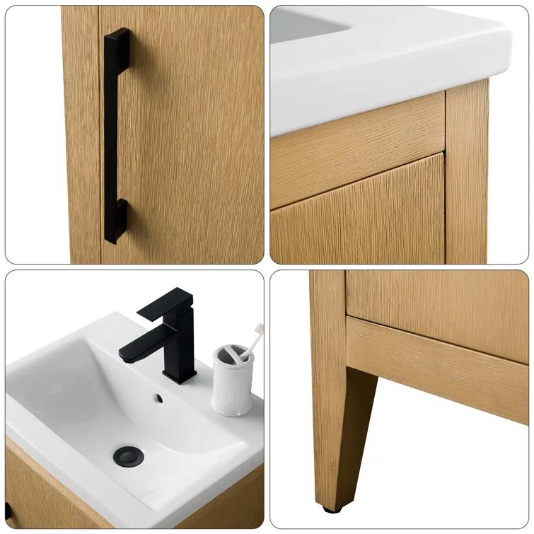 20'' Single Bathroom Vanity with Ceramic Top