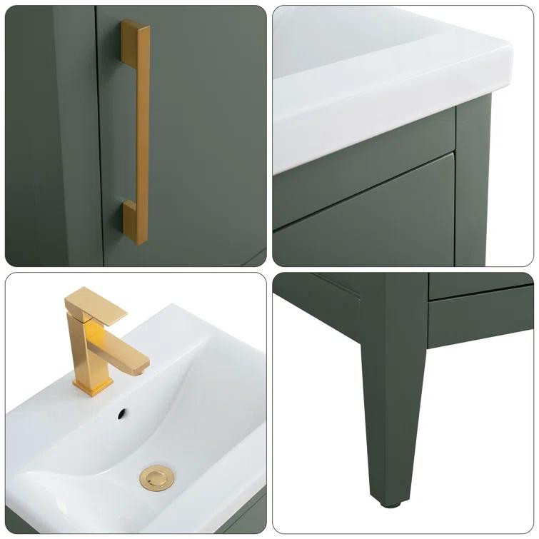 20'' Single Bathroom Vanity with Ceramic Top