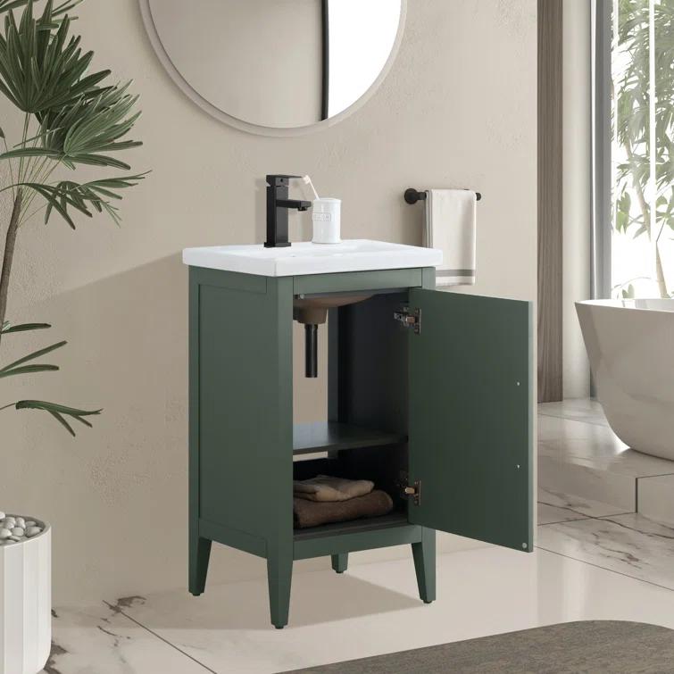 20'' Single Bathroom Vanity with Ceramic Top