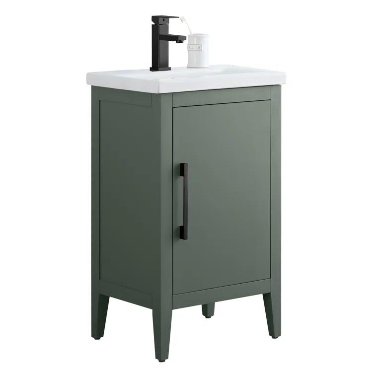 20'' Single Bathroom Vanity with Ceramic Top