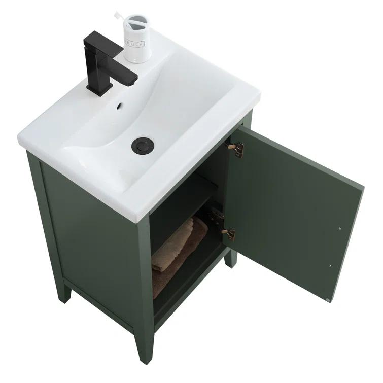 20'' Single Bathroom Vanity with Ceramic Top