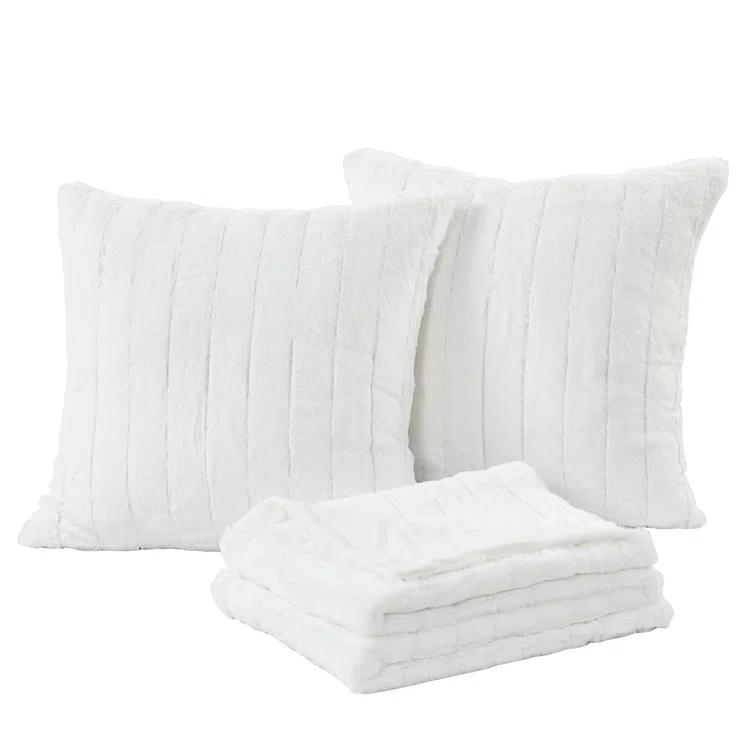 Home Soft Things Luxury Rabbit Faux Fur Throw Blanket