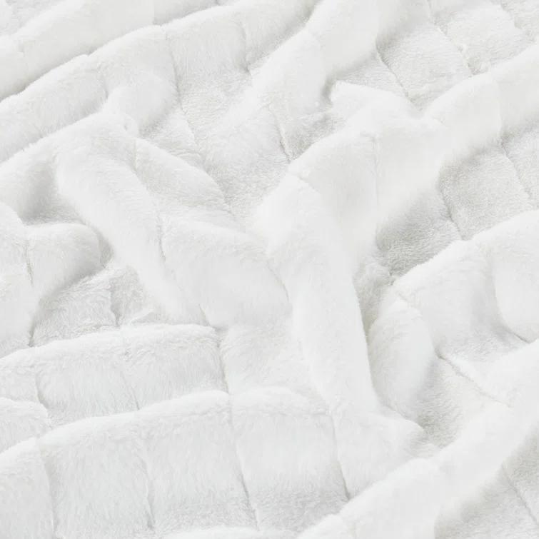 Home Soft Things Luxury Rabbit Faux Fur Throw Blanket