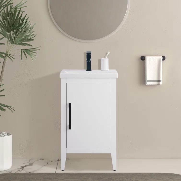 20'' Single Bathroom Vanity with Ceramic Top