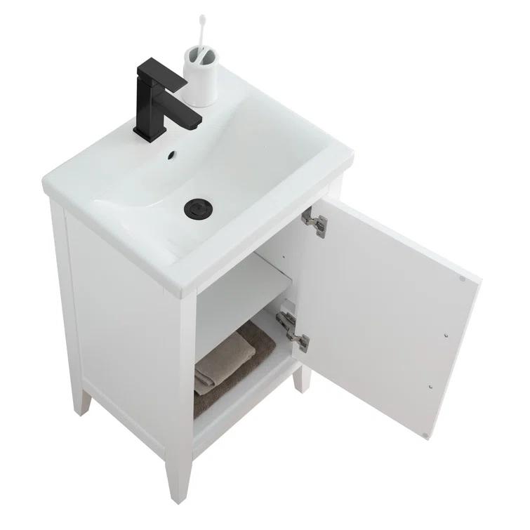 20'' Single Bathroom Vanity with Ceramic Top