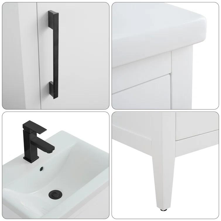 20'' Single Bathroom Vanity with Ceramic Top