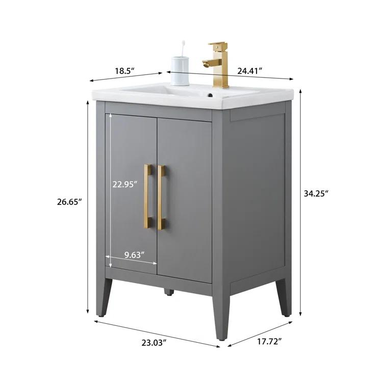 24" Single Bathroom Vanity Set
