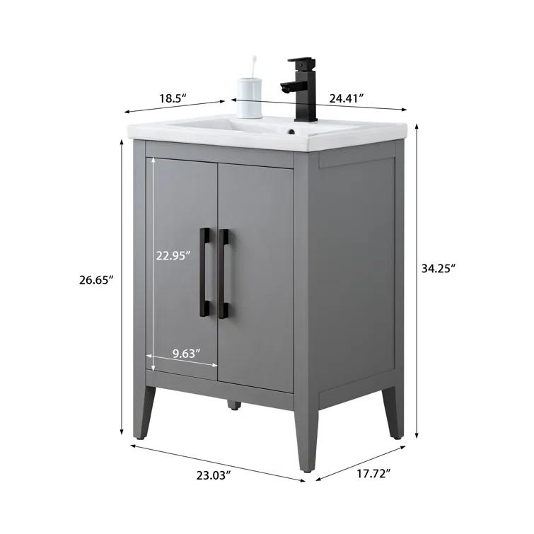 24" Single Bathroom Vanity Set