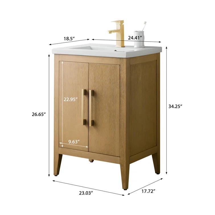 24" Single Bathroom Vanity Set