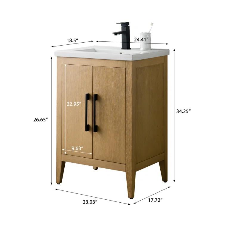 24" Single Bathroom Vanity Set
