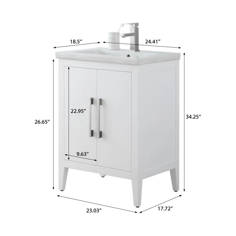 24" Single Bathroom Vanity Set