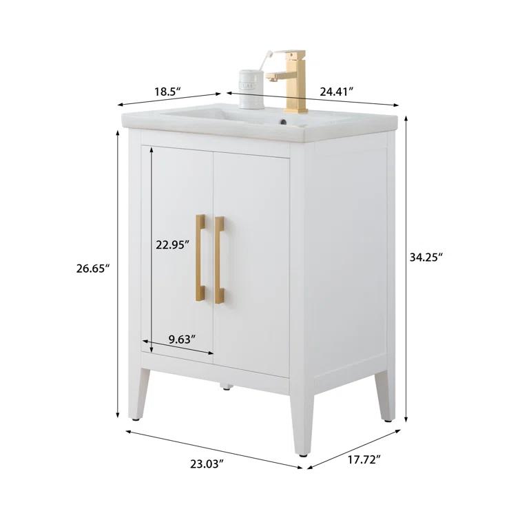 24" Single Bathroom Vanity Set