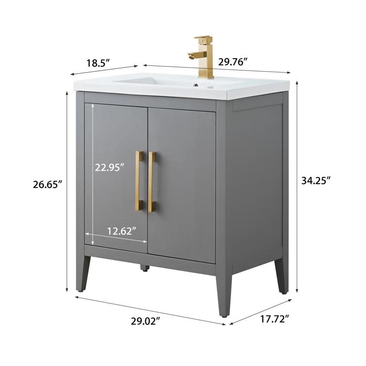 30" Single Bathroom Vanity Set