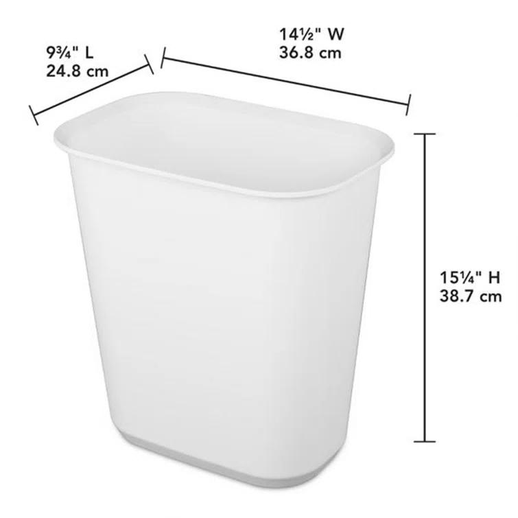 Sterilite Sterilite Rectangular Wastebasket Open Top Trash Bin, 6 Pack (Set of 6)