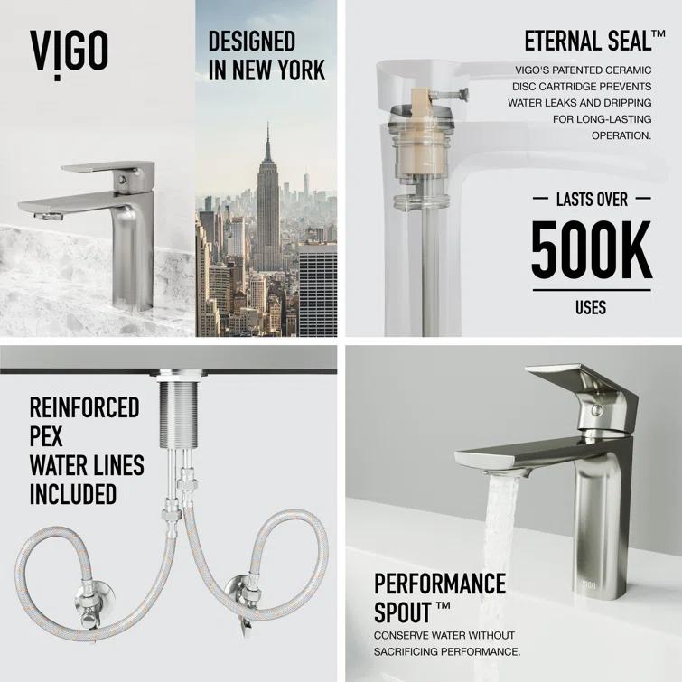 Davidson 6" H Single Handle Single Hole Bathroom Faucet