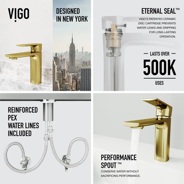 Davidson 6" H Single Handle Single Hole Bathroom Faucet