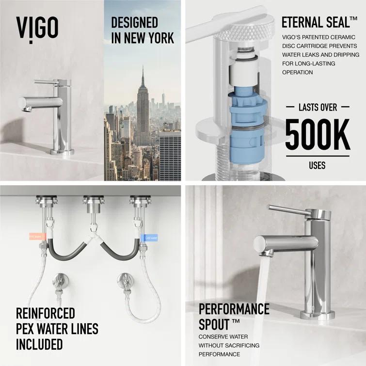 Jewel 6 in. H Single-Hole Single Handle Bathroom Faucet