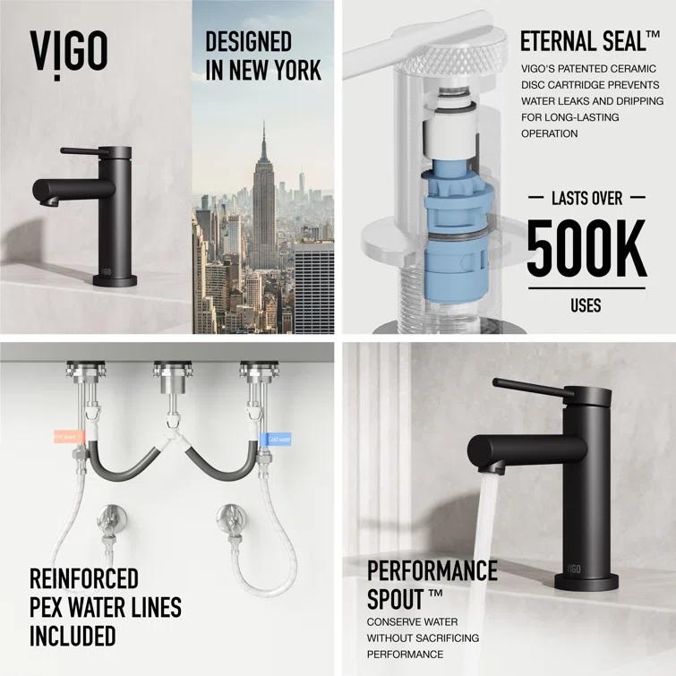Jewel 6 in. H Single-Hole Single Handle Bathroom Faucet