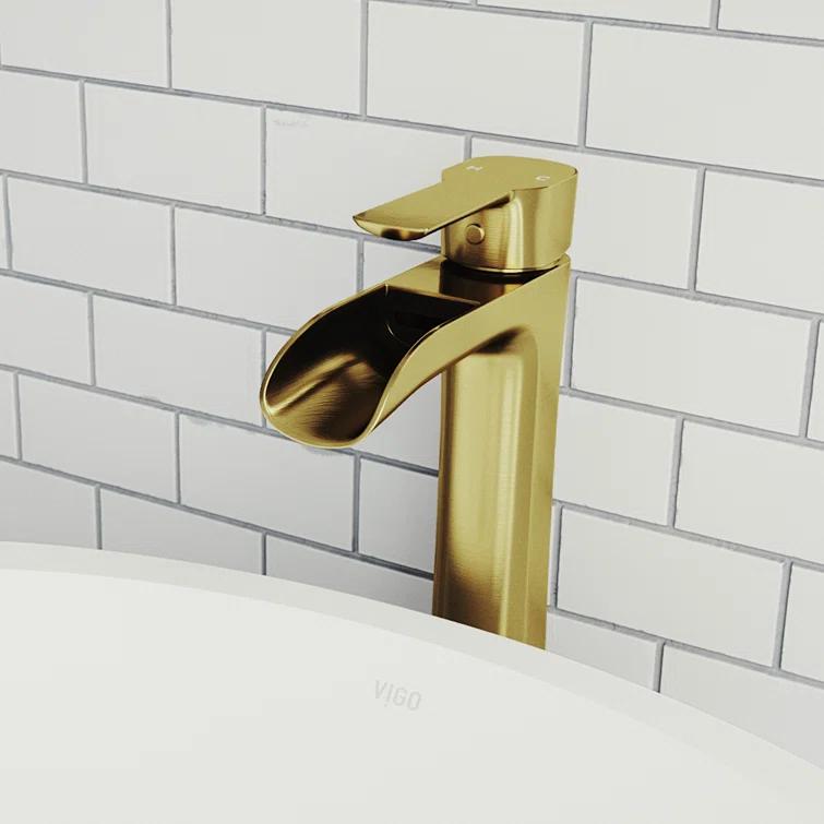 Niko 11" H Single Handle Vessel Sink Bathroom Faucetwith Pop-up Drain