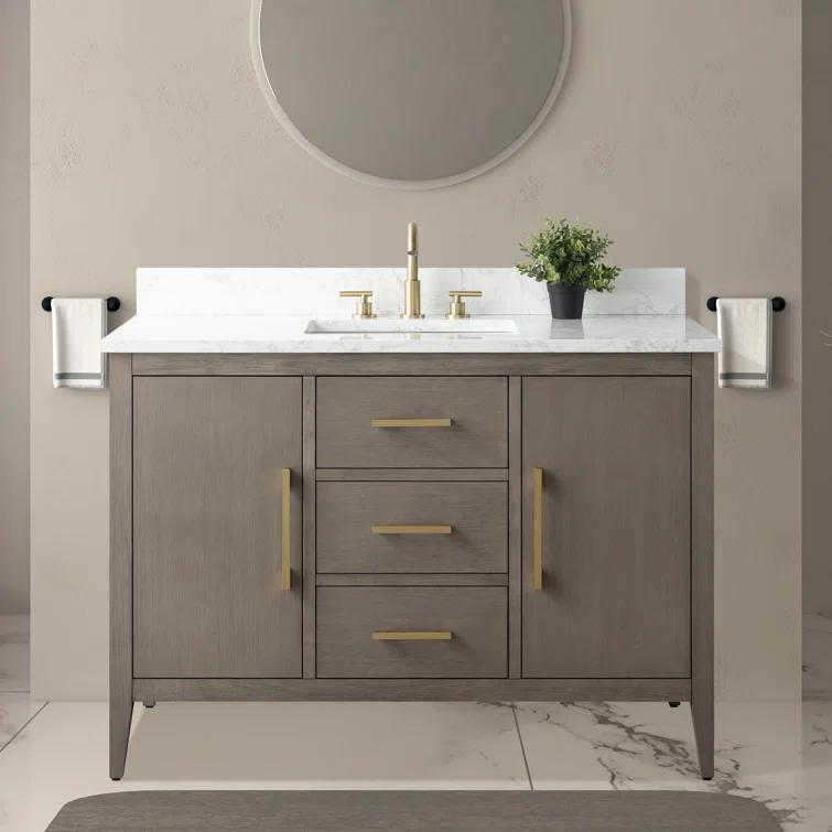 48'' Single Bathroom Vanity with Engineered Marble Top
