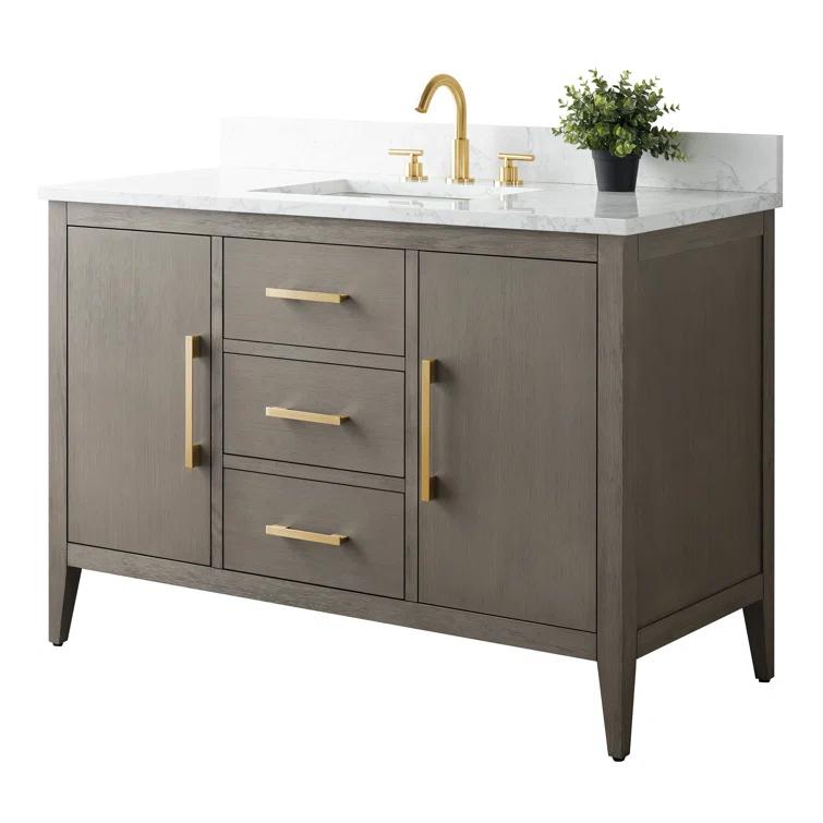 48'' Single Bathroom Vanity with Engineered Marble Top