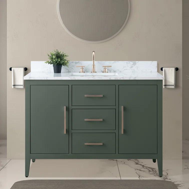48'' Single Bathroom Vanity with Engineered Marble Top