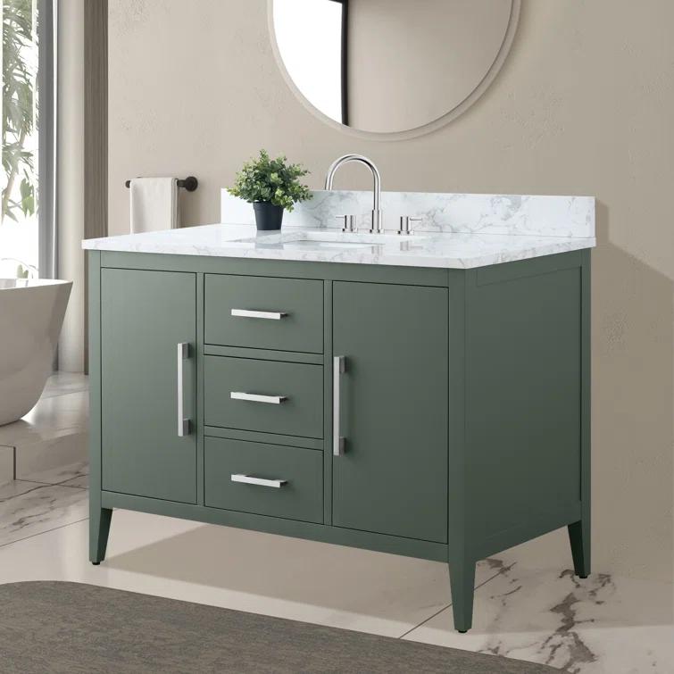 48'' Single Bathroom Vanity with Engineered Marble Top