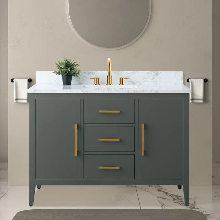 48'' Single Bathroom Vanity with Engineered Marble Top