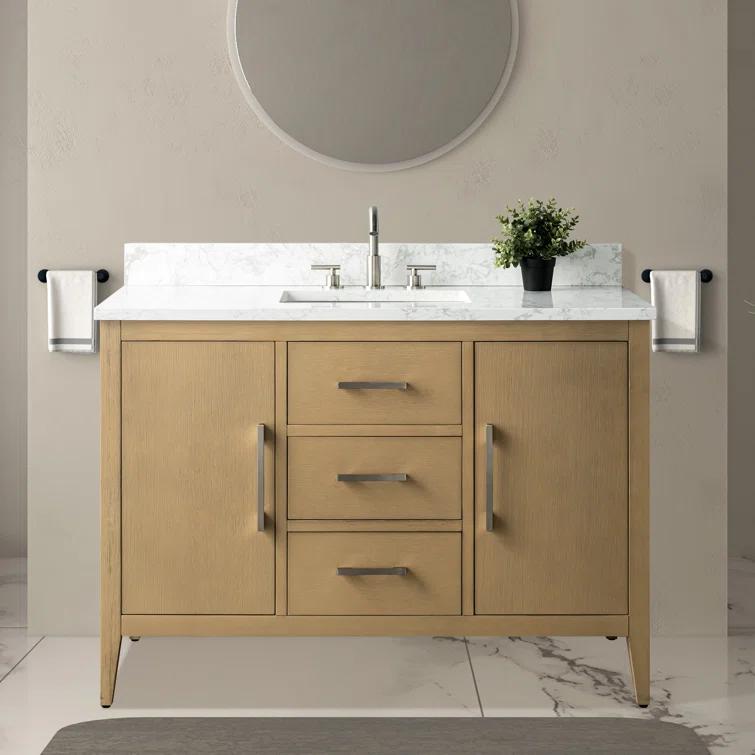 48'' Single Bathroom Vanity with Engineered Marble Top