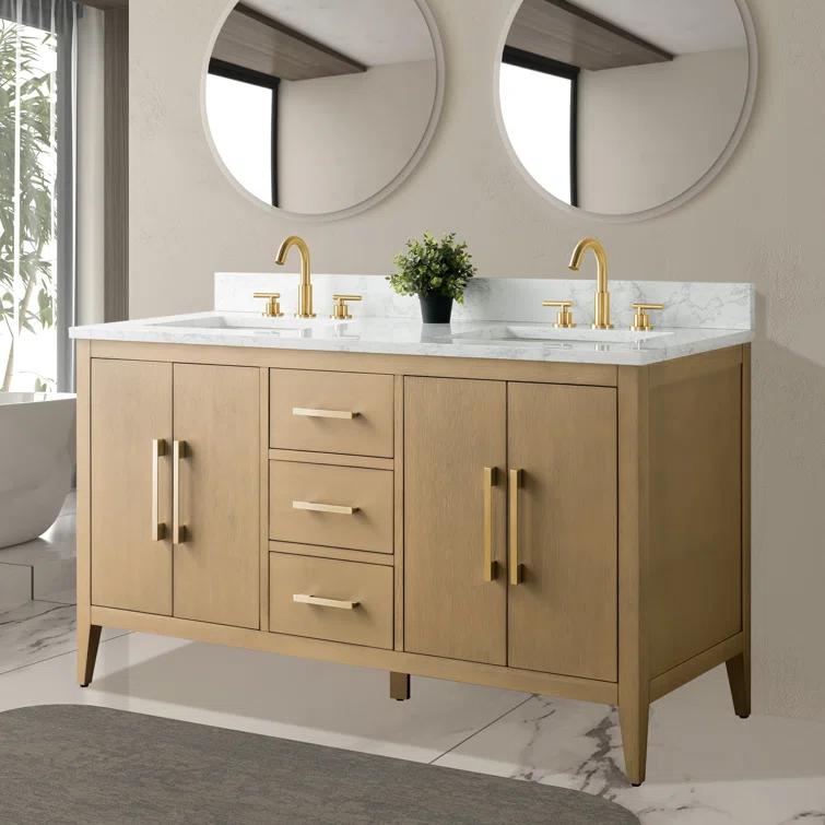 60" Double Bathroom Vanity Set