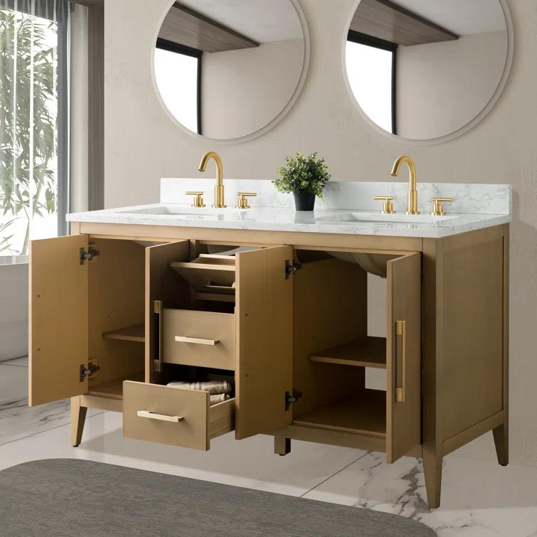 60" Double Bathroom Vanity Set