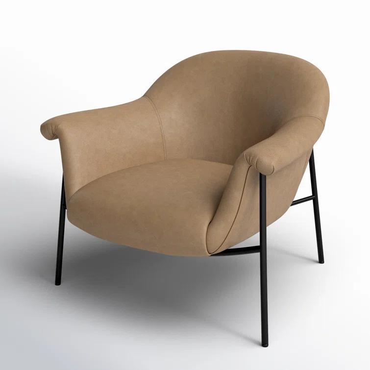 Penelope Accent Chair - Taupe Leather