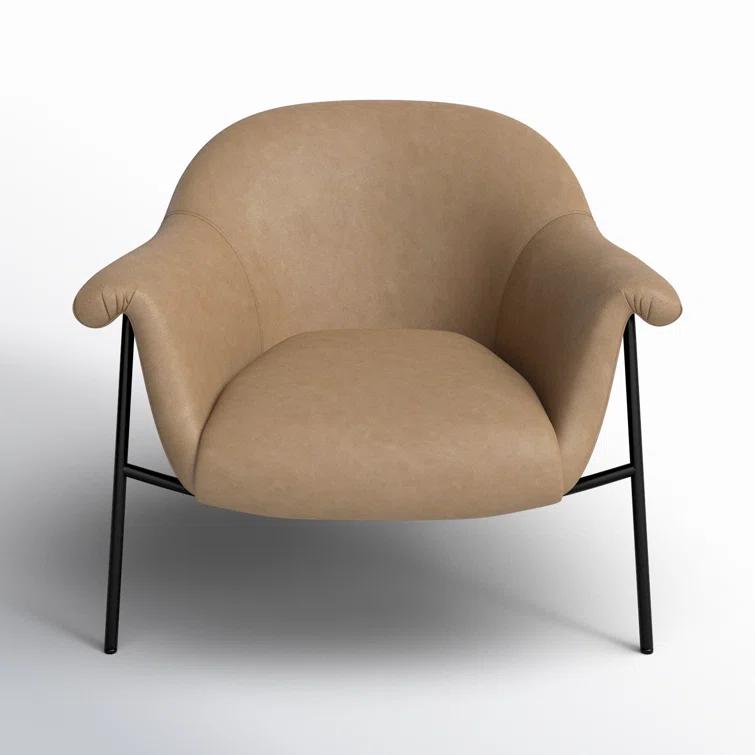 Penelope Accent Chair - Taupe Leather