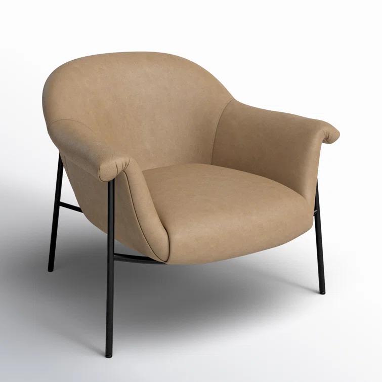 Penelope Accent Chair - Taupe Leather