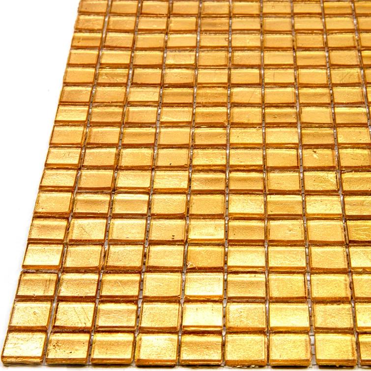 Skosh 0.6" x 0.6" Glass Grid Mosaic Wall & Floor Tile