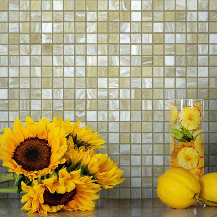 Skosh 0.6" x 0.6" Glass Grid Mosaic Wall & Floor Tile