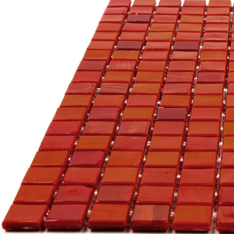 Skosh 0.6" x 0.6" Glass Grid Mosaic Wall & Floor Tile