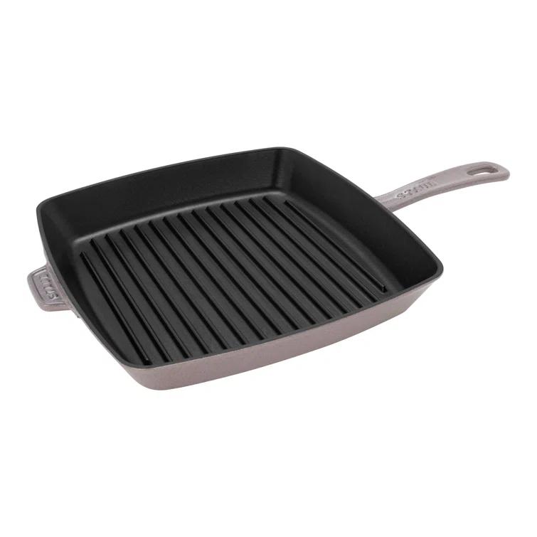 Staub 12" Lilac Enameled Cast Iron Square Grill Pan