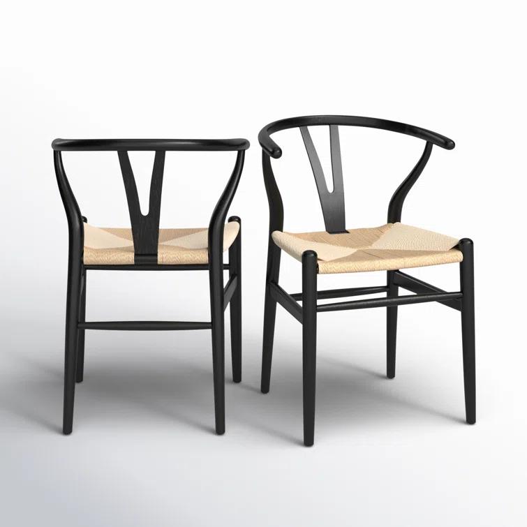 Cylia Dining Chair (Set of 2) - Black and Natural