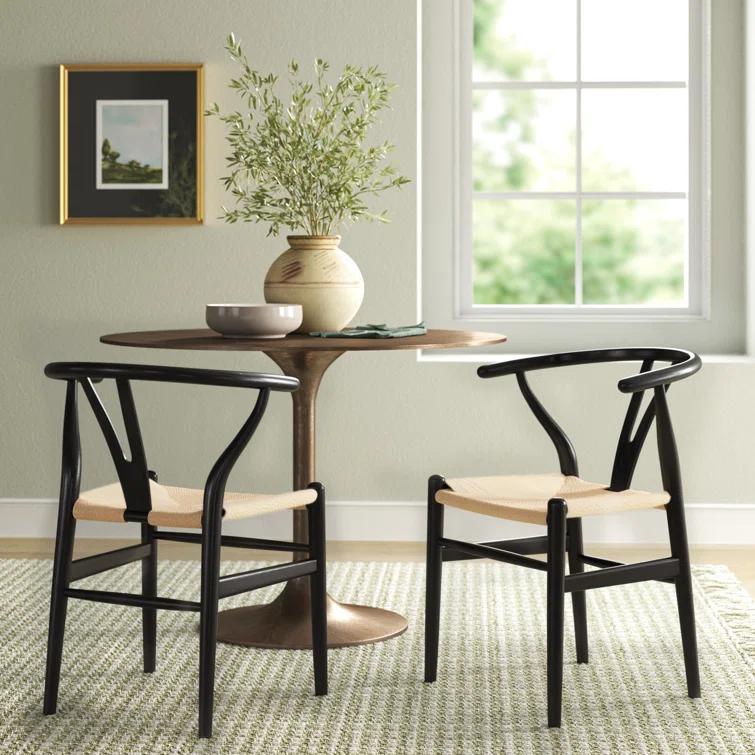 Cylia Dining Chair (Set of 2) - Black and Natural