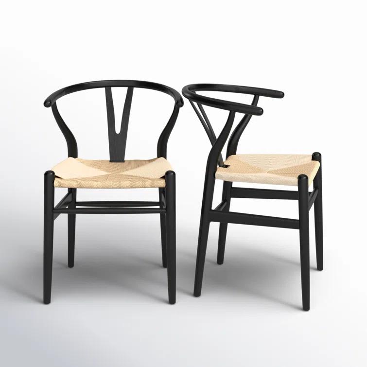 Cylia Dining Chair (Set of 2) - Black and Natural