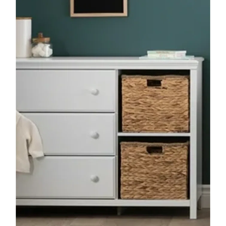 Cotton Candy 3-Drawer Dresser with Storage Baskets