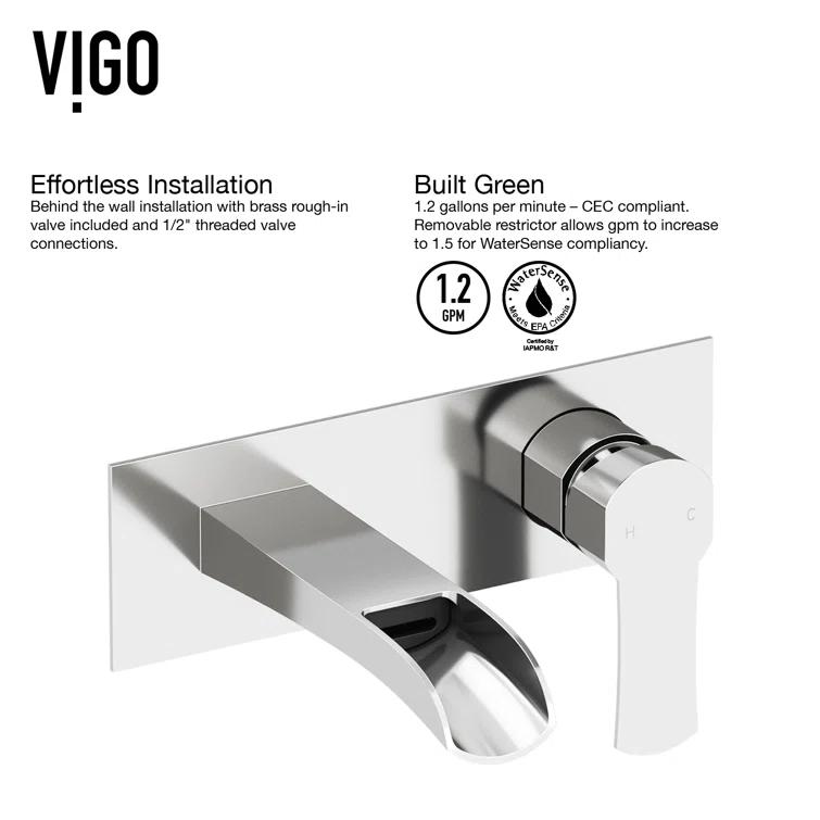 Cornelius 3" H Single Handle WaterSense Wall Mount Bathroom Faucet
