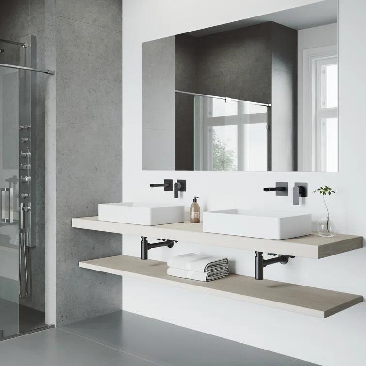 Atticus 5" H Single Handle WaterSense Wall Mount Bathroom Faucet