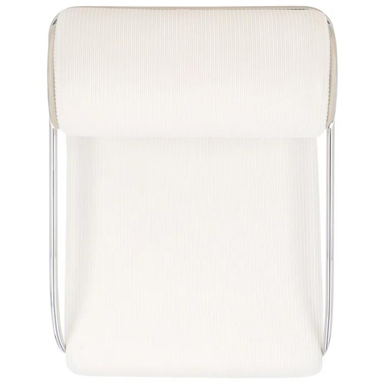 Safavieh Bethann Stainless Steel Frame Accent Chair in White / Silver
