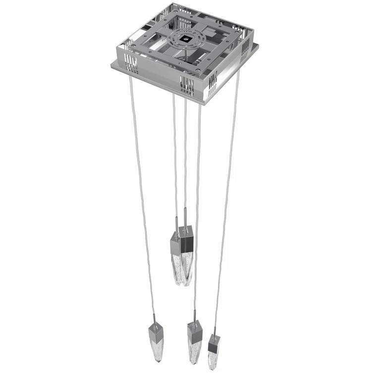 Aspen 5 - Light Polished Chrome Cluster Pendant