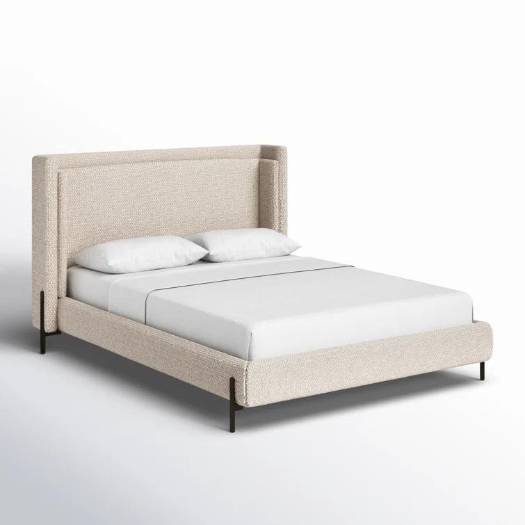 Joss & Main Lenae Upholstered Metal Platform Bed