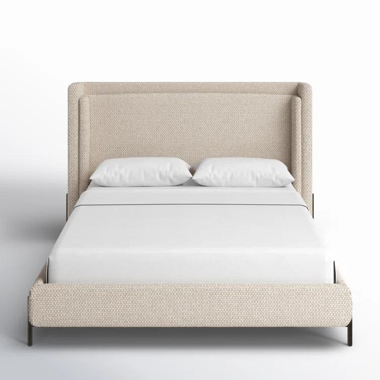 Joss & Main Lenae Upholstered Metal Platform Bed