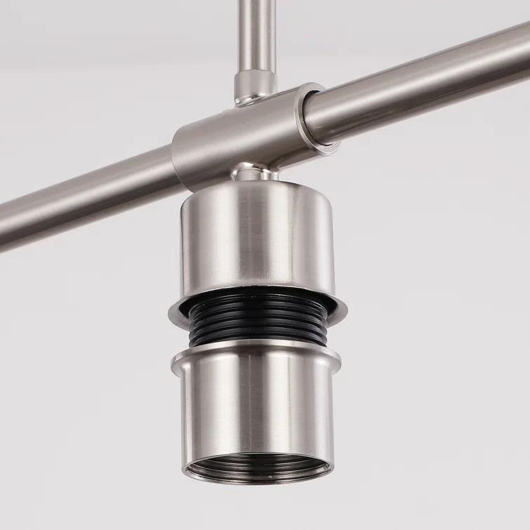 Delmis 3 - Light Kitchen Island Pendant Rustic Linear Chandelier with Clear Glass Shades